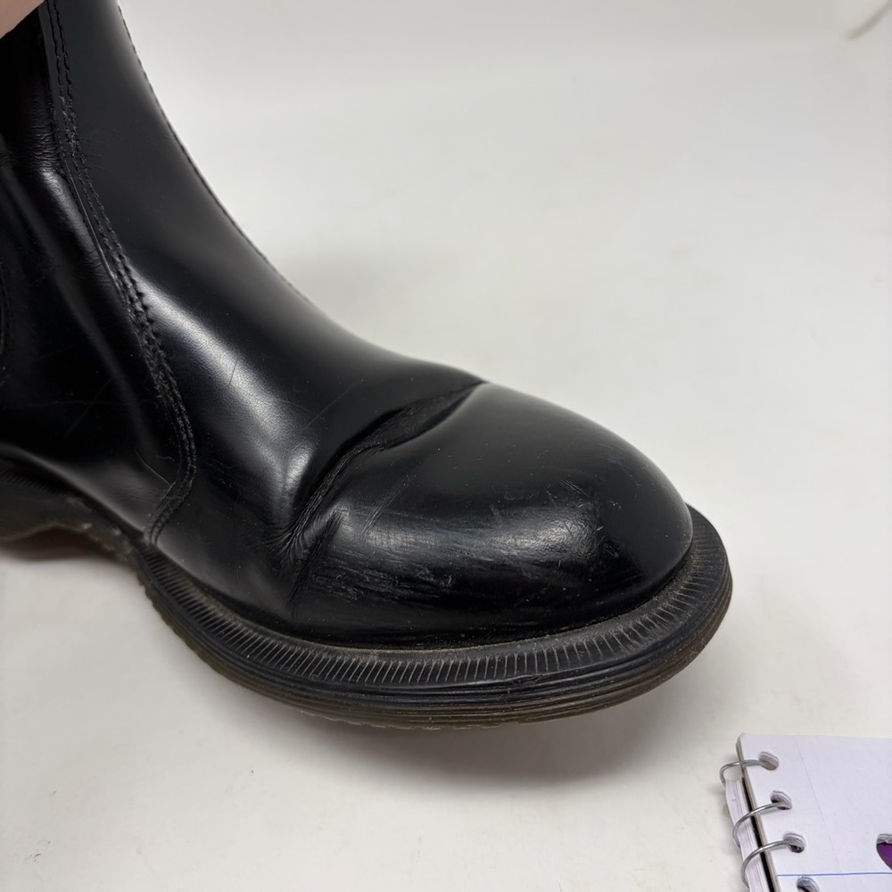 Dr Martens Floral Patent Black Leather Boots Size 6 Women’s - Picture 13 of 14
